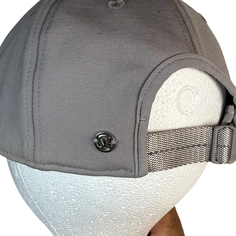 Lululemon Grey Ball Cap Adjustable Women OS Athletic Baseball Hat Tencel Blend